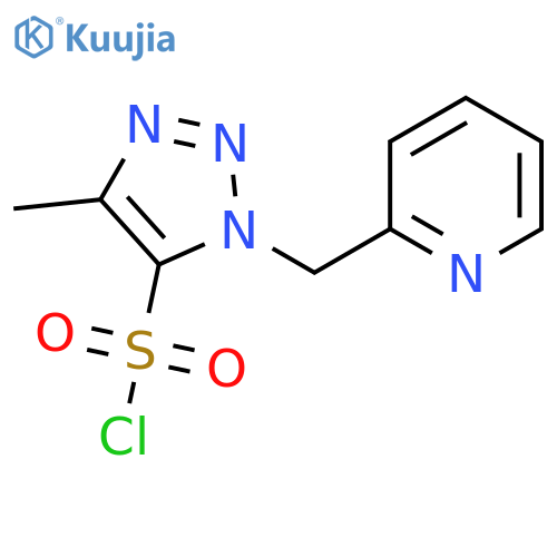 4-methyl-1-[(pyridin-2-yl)methyl]-1H-1,2,3-triazole-5-sulfonyl chloride structure
