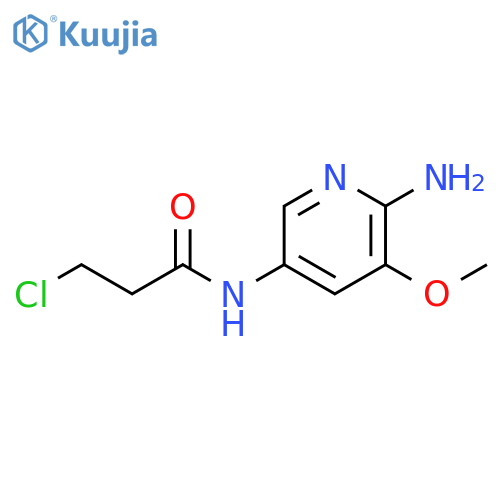 Propanamide, N-(6-amino-5-methoxy-3-pyridinyl)-3-chloro- structure
