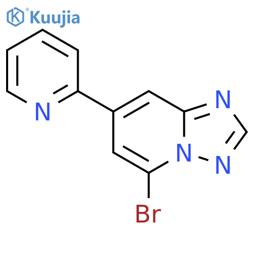 2-{5-bromo-1,2,4triazolo1,5-apyridin-7-yl}pyridine structure