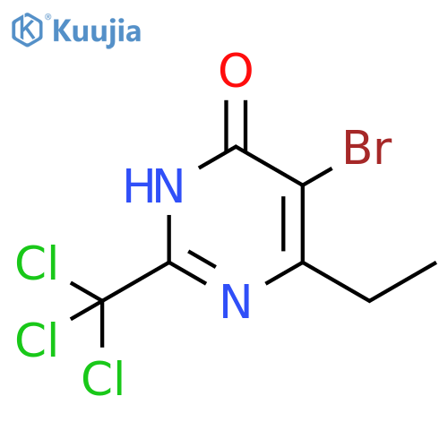 4(3H)-Pyrimidinone, 5-bromo-6-ethyl-2-(trichloromethyl)- structure
