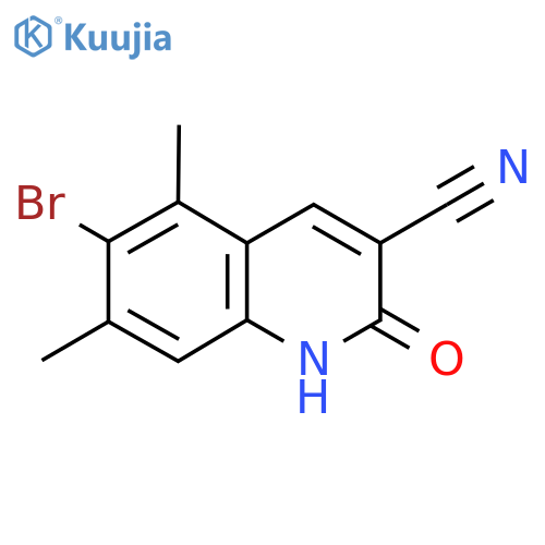 6-Bromo-2-hydroxy-5,7-dimethylquinoline-3-carbonitrile structure