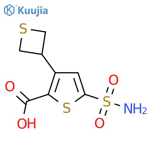 5-Sulfamoyl-3-(thietan-3-yl)thiophene-2-carboxylic acid structure