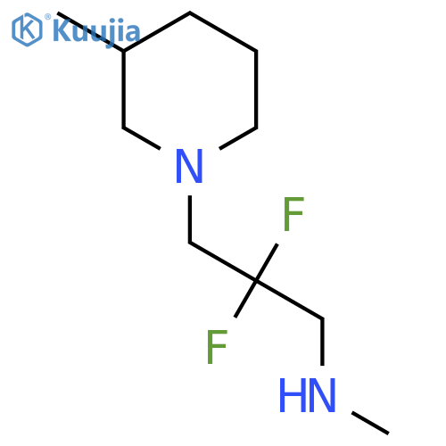 2,2-difluoro-N-methyl-3-(3-methylpiperidin-1-yl)propan-1-amine structure