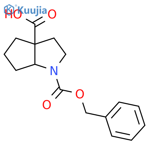 Cyclopenta[b]pyrrole-1,3a-dicarboxylic acid, hexahydro-, 1-(phenylmethyl) ester structure