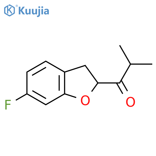 1-(6-Fluoro-2,3-dihydro-1-benzofuran-2-yl)-2-methylpropan-1-one structure