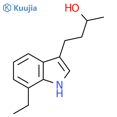 1H-Indole-3-propanol, 7-ethyl-α-methyl- structure