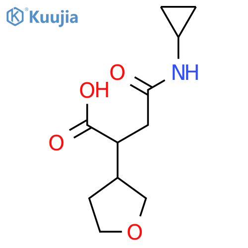 3-(Cyclopropylcarbamoyl)-2-(oxolan-3-yl)propanoic acid structure