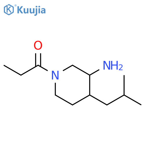 1-Propanone, 1-[3-amino-4-(2-methylpropyl)-1-piperidinyl]- structure