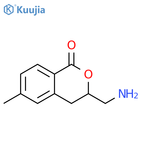 1H-2-Benzopyran-1-one, 3-(aminomethyl)-3,4-dihydro-6-methyl- structure