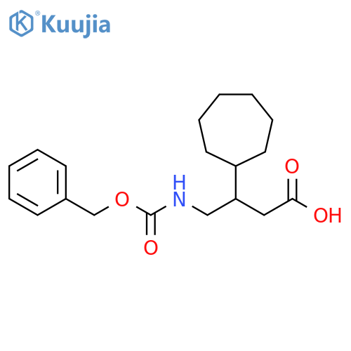 Cycloheptanepropanoic acid, β-[[[(phenylmethoxy)carbonyl]amino]methyl]- structure