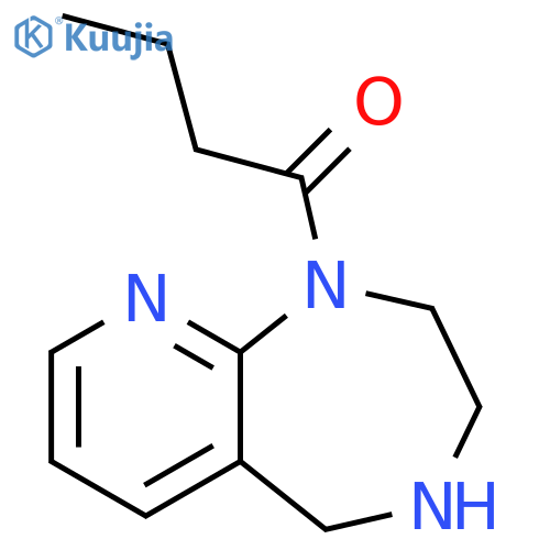1-Butanone, 1-(2,3,4,5-tetrahydro-1H-pyrido[2,3-e]-1,4-diazepin-1-yl)- structure