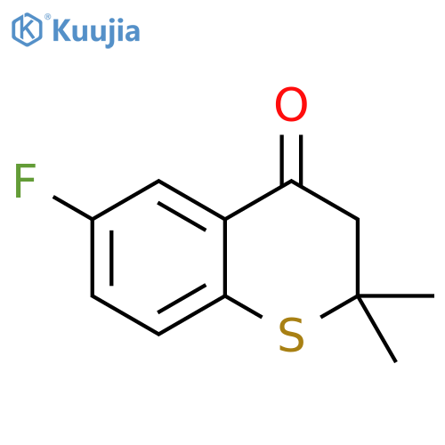4H-1-Benzothiopyran-4-one, 6-fluoro-2,3-dihydro-2,2-dimethyl- structure