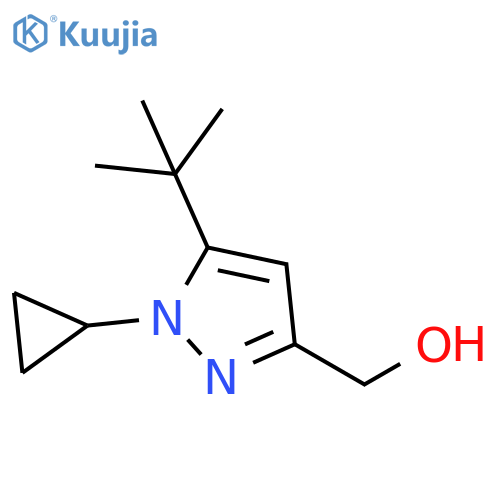 1H-Pyrazole-3-methanol, 1-cyclopropyl-5-(1,1-dimethylethyl)- structure