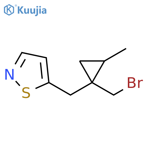 Isothiazole, 5-[[1-(bromomethyl)-2-methylcyclopropyl]methyl]- structure