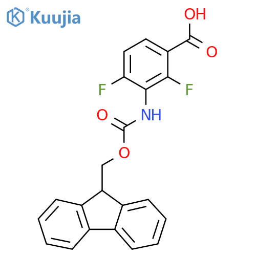 3-({[(9H-fluoren-9-yl)methoxy]carbonyl}amino)-2,4-difluorobenzoic acid structure