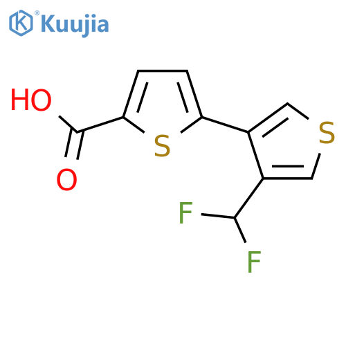 5-[4-(Difluoromethyl)thiophen-3-yl]thiophene-2-carboxylic acid structure