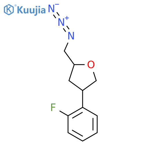 2-(Azidomethyl)-4-(2-fluorophenyl)oxolane structure