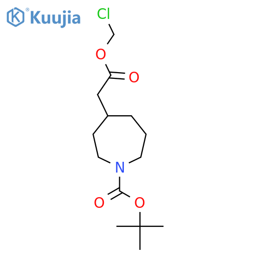 Tert-butyl 4-[2-(chloromethoxy)-2-oxoethyl]azepane-1-carboxylate structure