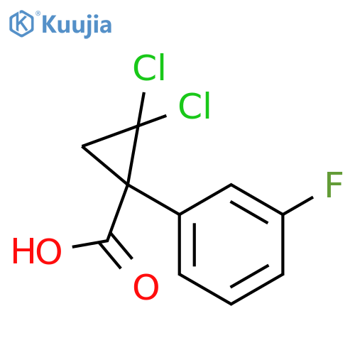 Cyclopropanecarboxylic acid, 2,2-dichloro-1-(3-fluorophenyl)- structure