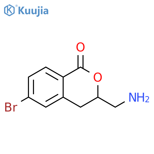 1H-2-Benzopyran-1-one, 3-(aminomethyl)-6-bromo-3,4-dihydro- structure