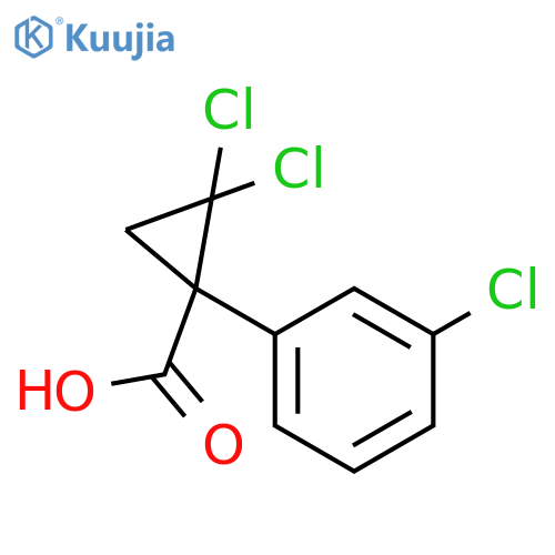 Cyclopropanecarboxylic acid, 2,2-dichloro-1-(3-chlorophenyl)- structure