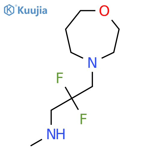 1,4-Oxazepine-4(5H)-propanamine, β,β-difluorotetrahydro-N-methyl- structure