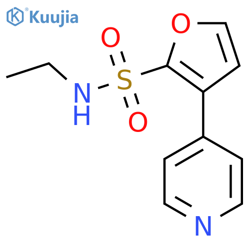 N-ethyl-3-(pyridin-4-yl)furan-2-sulfonamide structure