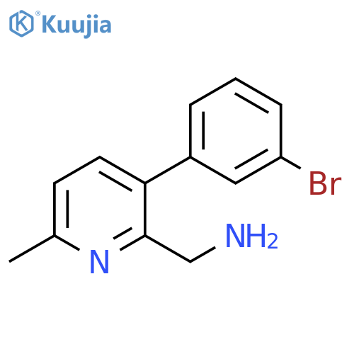 2-Pyridinemethanamine, 3-(3-bromophenyl)-6-methyl- structure