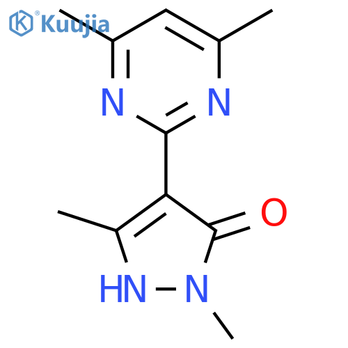 4-(4,6-dimethylpyrimidin-2-yl)-1,3-dimethyl-1H-pyrazol-5-ol structure