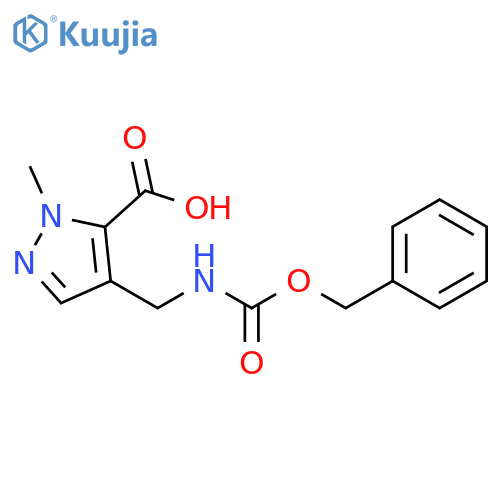 1H-Pyrazole-5-carboxylic acid, 1-methyl-4-[[[(phenylmethoxy)carbonyl]amino]methyl]- structure