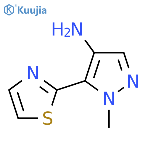 1-methyl-5-(1,3-thiazol-2-yl)-1H-pyrazol-4-amine structure