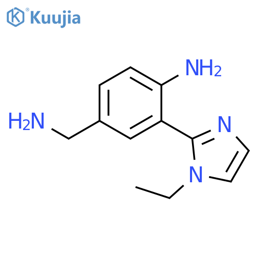 Benzenemethanamine, 4-amino-3-(1-ethyl-1H-imidazol-2-yl)- structure
