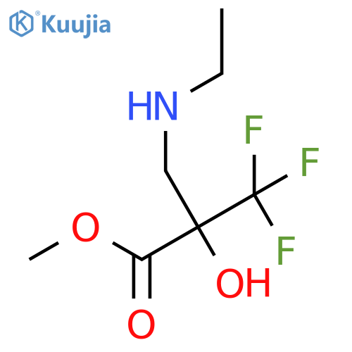 Methyl 3-(ethylamino)-2-hydroxy-2-(trifluoromethyl)propanoate structure