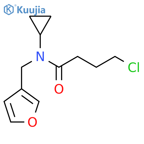4-chloro-N-cyclopropyl-N-[(furan-3-yl)methyl]butanamide structure