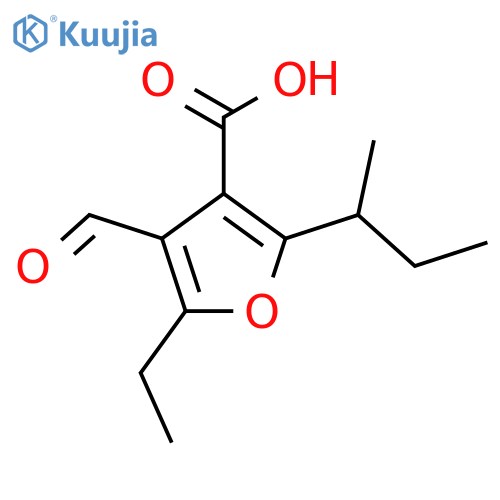 2-(Butan-2-yl)-5-ethyl-4-formylfuran-3-carboxylic acid structure