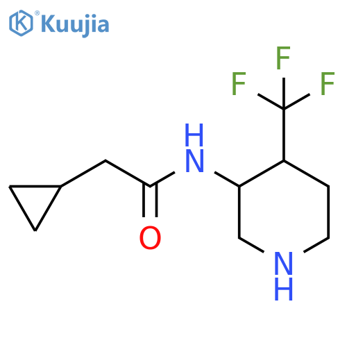 Cyclopropaneacetamide, N-[4-(trifluoromethyl)-3-piperidinyl]- structure