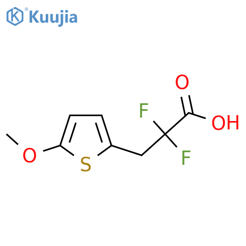 2,2-Difluoro-3-(5-methoxythiophen-2-yl)propanoic acid structure