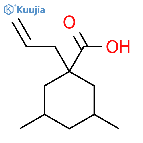 3,5-Dimethyl-1-(prop-2-en-1-yl)cyclohexane-1-carboxylic acid structure