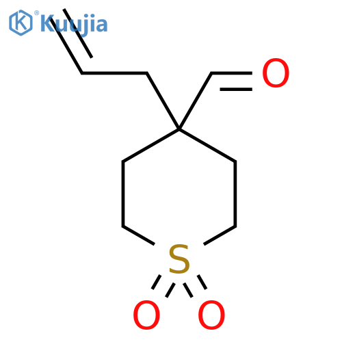 1,1-Dioxo-4-(prop-2-en-1-yl)-1lambda6-thiane-4-carbaldehyde structure