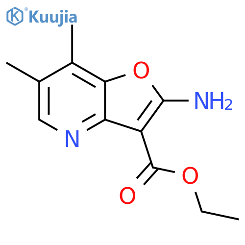 Furo[3,2-b]pyridine-3-carboxylic acid, 2-amino-6,7-dimethyl-, ethyl ester structure