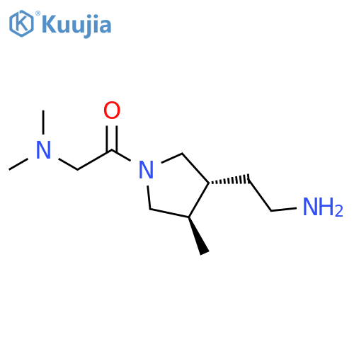 Ethanone, 1-[(3R,4R)-3-(2-aminoethyl)-4-methyl-1-pyrrolidinyl]-2-(dimethylamino)-, rel- structure