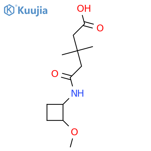 4-[(2-Methoxycyclobutyl)carbamoyl]-3,3-dimethylbutanoic acid structure