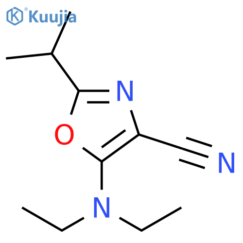 4-Oxazolecarbonitrile, 5-(diethylamino)-2-(1-methylethyl)- structure