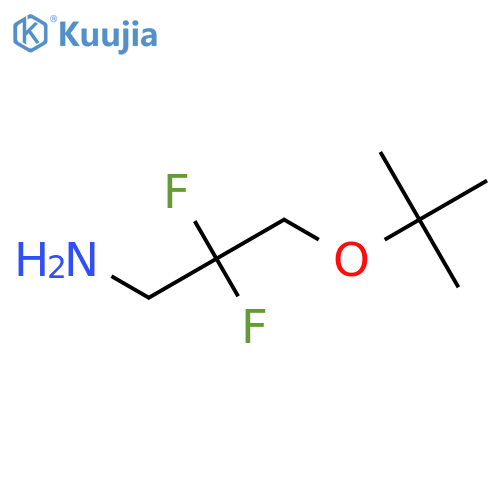 2,2-Difluoro-3-[(2-methylpropan-2-yl)oxy]propan-1-amine structure