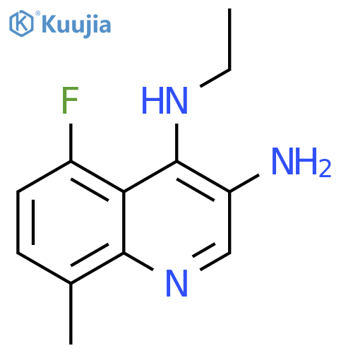 3,4-Quinolinediamine, N4-ethyl-5-fluoro-8-methyl- structure