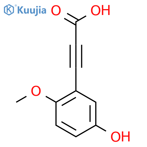 3-(5-Hydroxy-2-methoxyphenyl)prop-2-ynoic acid structure