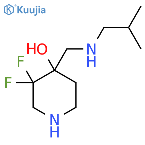 4-Piperidinol, 3,3-difluoro-4-[[(2-methylpropyl)amino]methyl]- structure