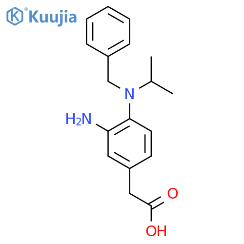 2-{3-Amino-4-[benzyl(propan-2-yl)amino]phenyl}acetic acid structure