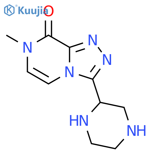 1,2,4-Triazolo[4,3-a]pyrazin-8(7H)-one, 7-methyl-3-(2-piperazinyl)- structure
