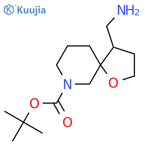 Tert-butyl 4-(aminomethyl)-1-oxa-7-azaspiro[4.5]decane-7-carboxylate structure